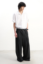 Pleated Wide Leg Trousers