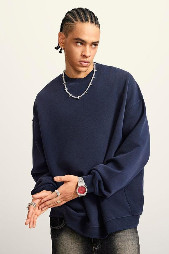 Heavy 400G Washed Crew