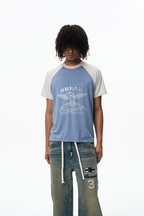 Contrast Raglan Graphic T-Shirt