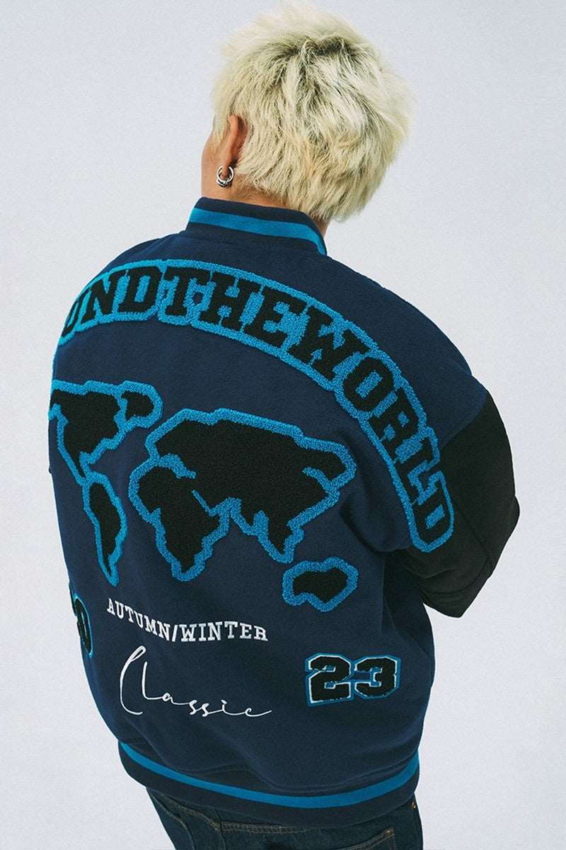 ANT Embroidered World Varsity Jacket