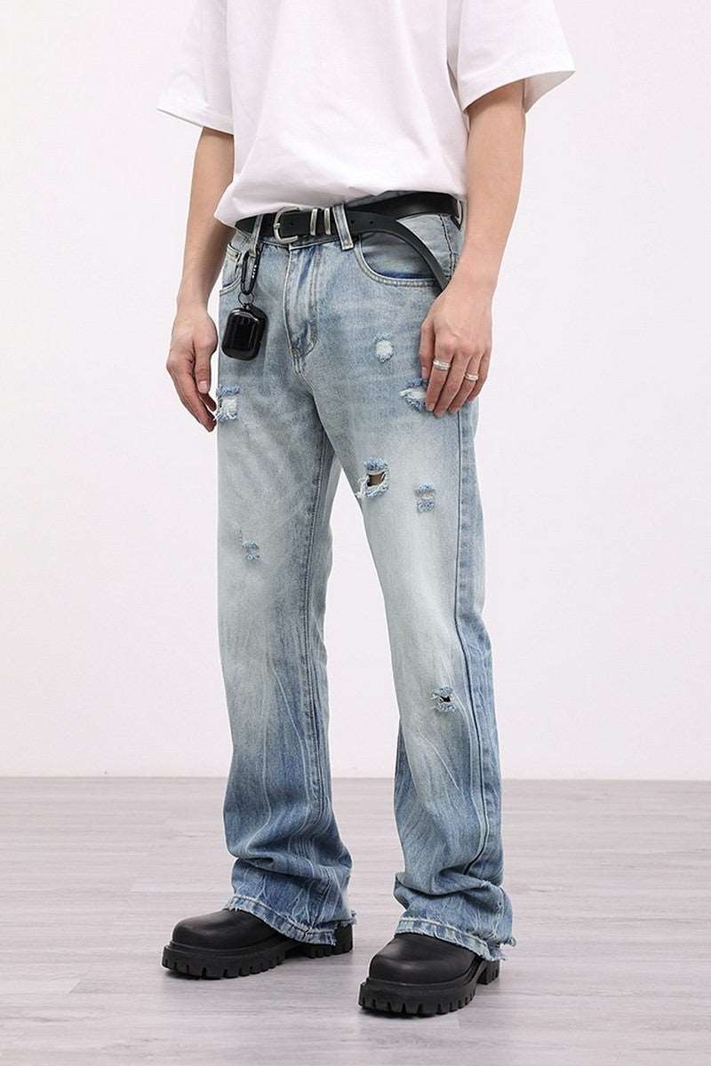 Blue Washed Straight Denim