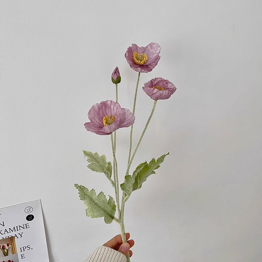Faux Aesthetic Poppy Flowers