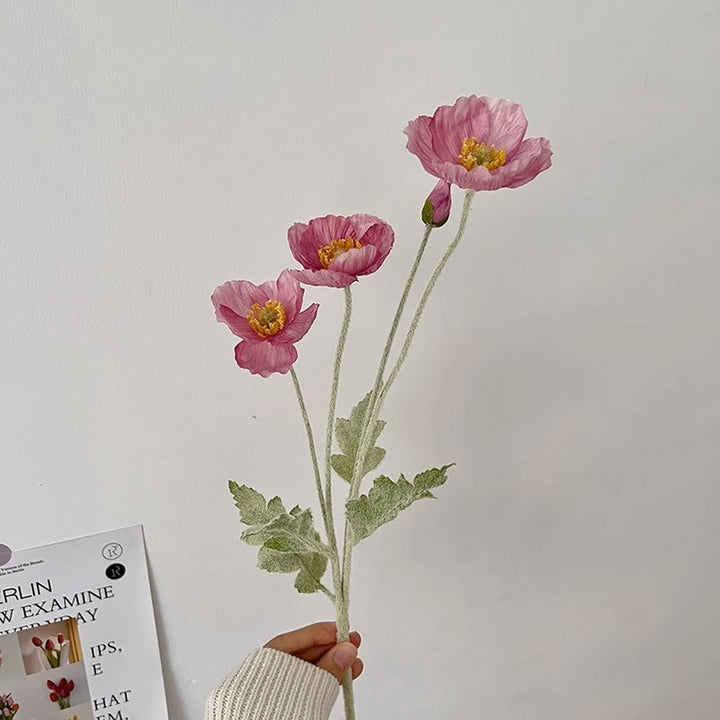 Faux Aesthetic Poppy Flowers