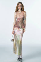 Organza Overlay Satin Dress