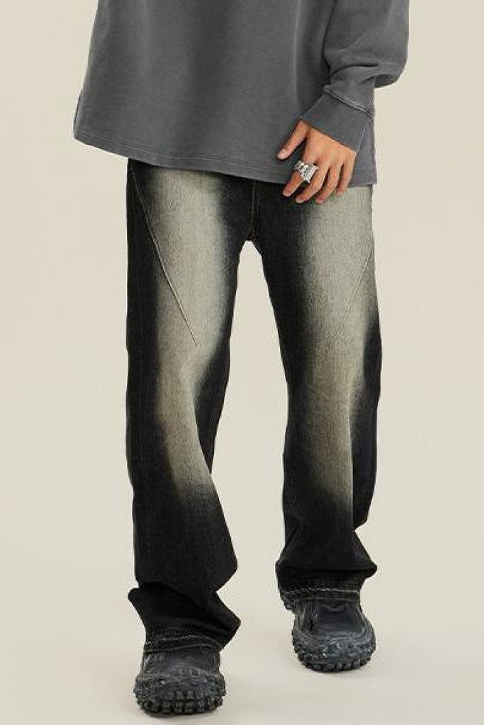 『Copping Zone』Inverted Washed Wide-Leg Jeans Inverted Washed Wide-Leg Jeans – Copping Zone