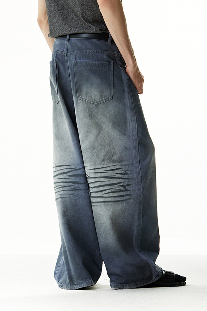 Basic Crinkle Whisker Wash Jeans