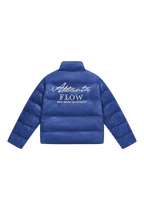 Basic Pearl Embroidered Suede Puffer Jacket