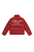 Basic Pearl Embroidered Suede Puffer Jacket