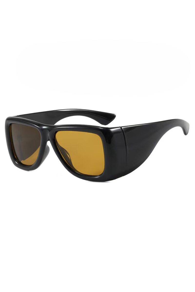 Oversized Chunky Side Shield Irregular Sunglasses