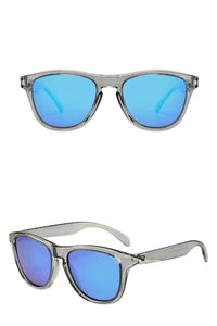 Transparent Gray Frame Ice Blue Film