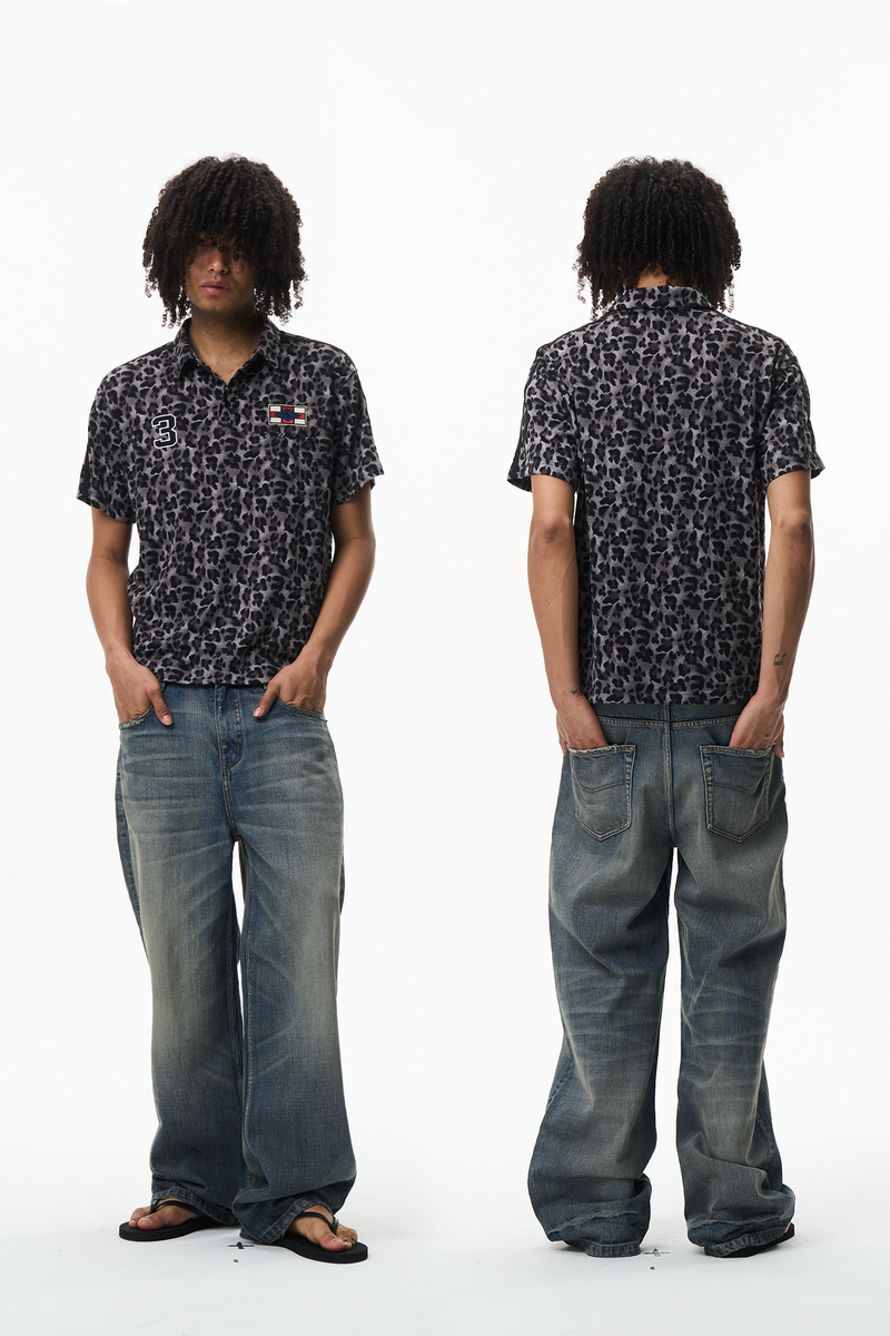 Leopard Embroidered Polo