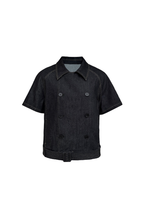 Double Breasted Raw Denim Shirt
