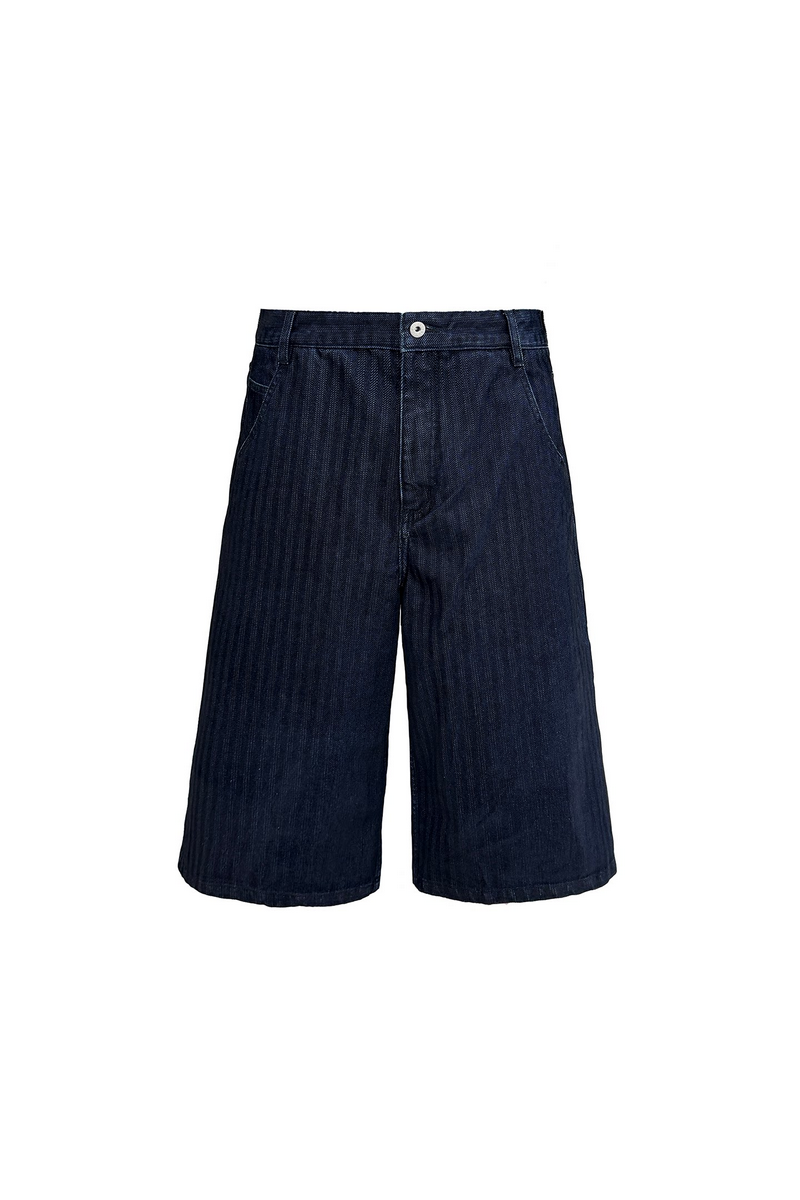 Distressed Herringbone Corduroy Capris