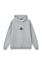 Floral Knit Hooded Pullover Sweater