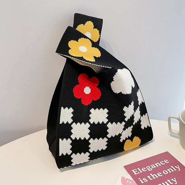 Retro Pattern Knitted Handbag