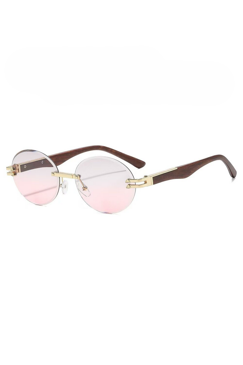Rimless Oval Sunglasses