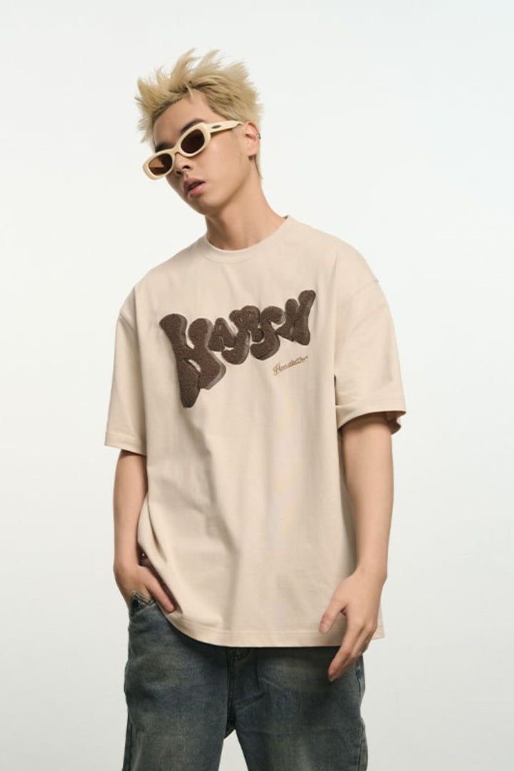 Bubble Embroidered Logo Tee