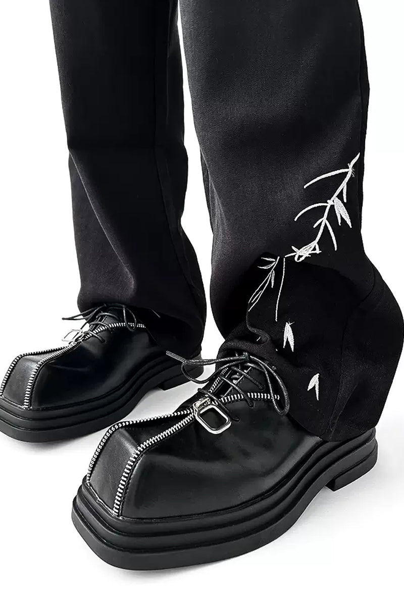 Punk Zipper Platform Derby Shoes