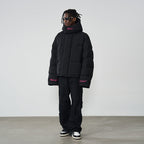 Embroidered Logo Loose Sleeves Down Jacket - EU Only