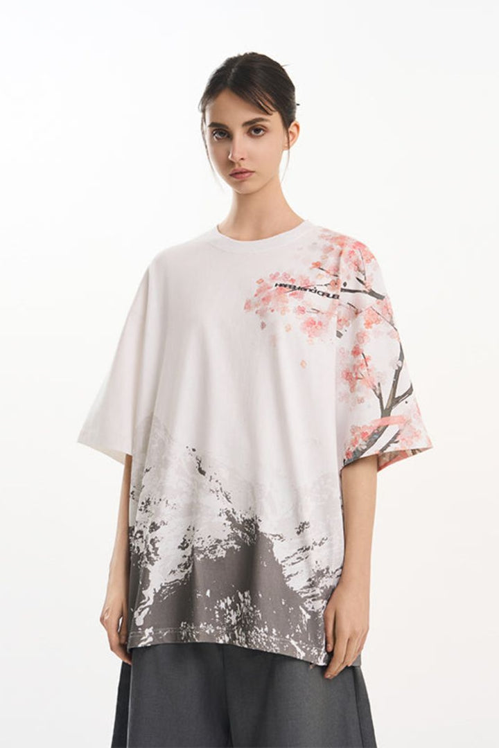 Sakura Mountain Oversized Tee