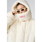 Embroidered Logo Loose Sleeves Down Jacket - EU Only