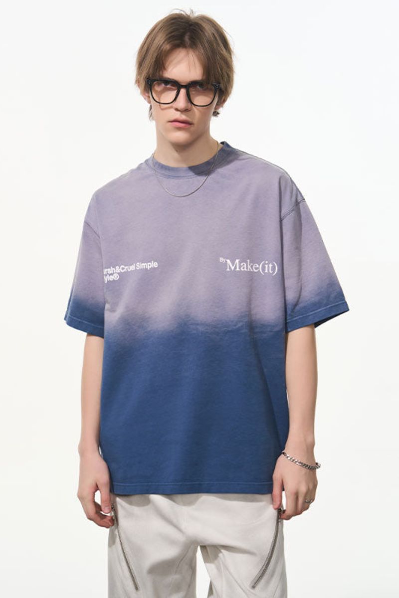 Gradient Washed Logo Tee