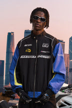 Splicing Contrast Racing Coach Jacket