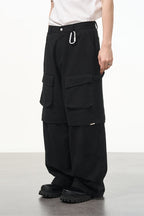 Functional Pocket Pleated Cargo Trousers