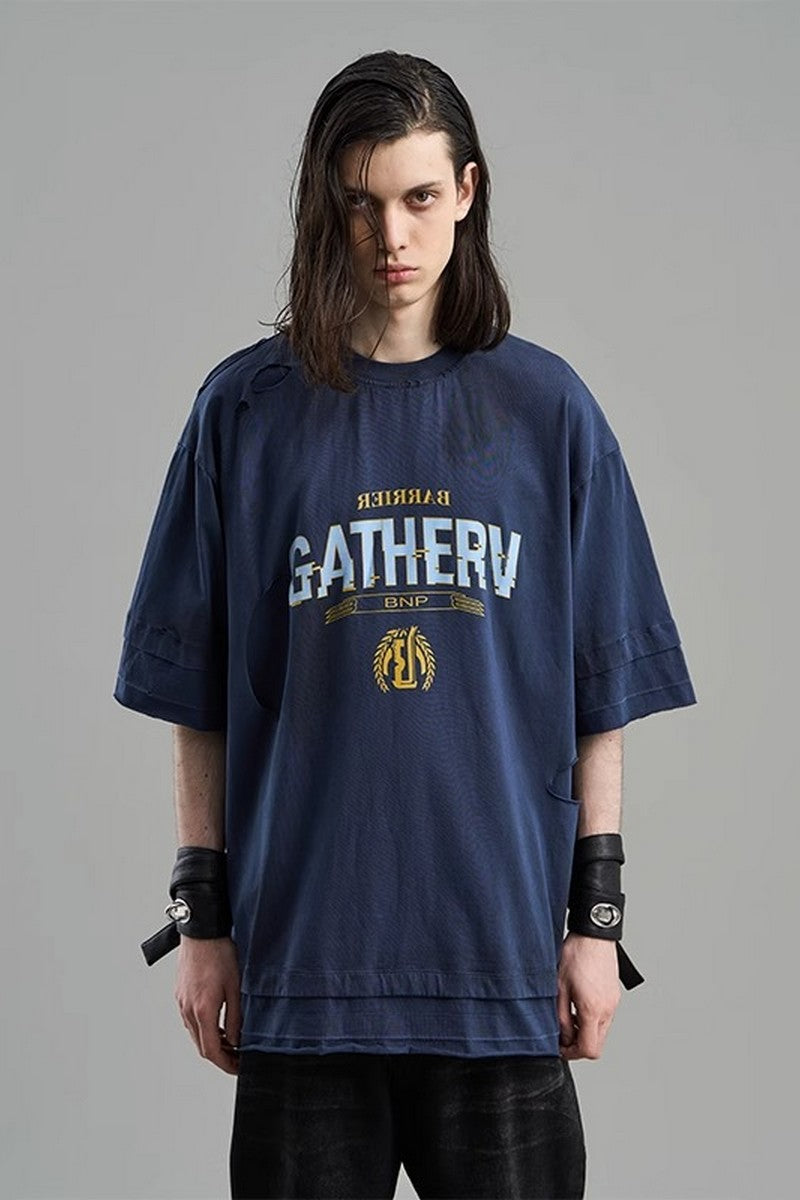 Layered Distressed Tee