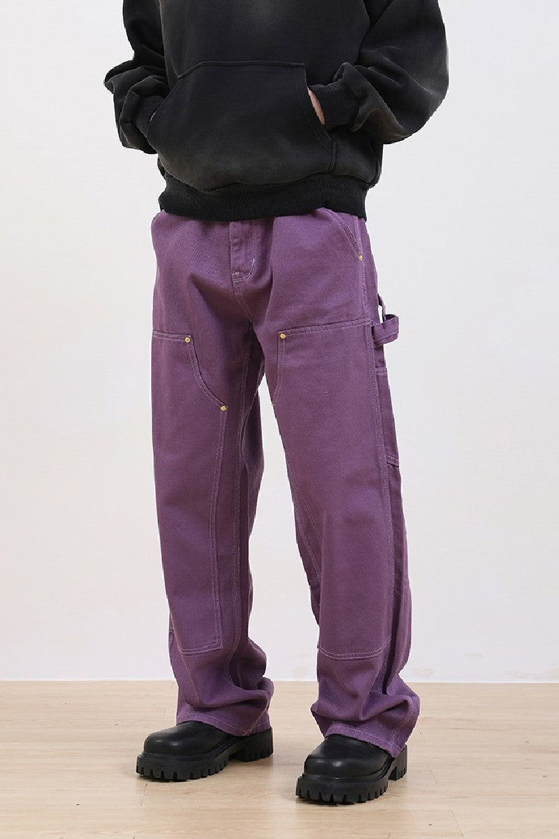 Double Knee Loose Trousers