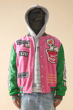 Embroidered Logo Varsity Jacket