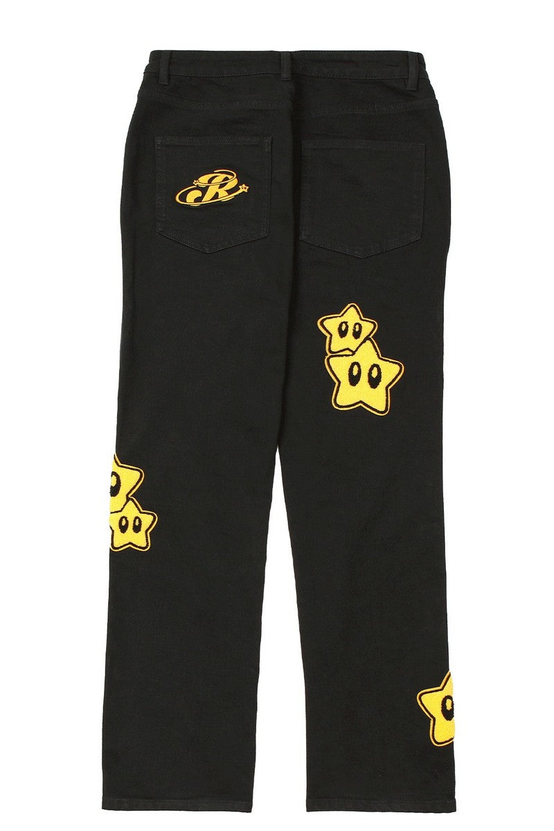 Embroidered Stars Jeans