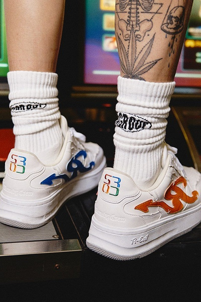 White Retro Sneakers