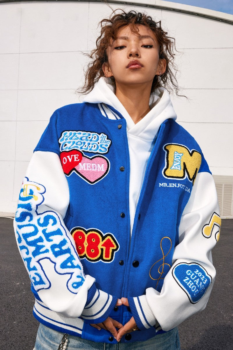 Sherpa Patches Varsity Jacket – Copping Zone