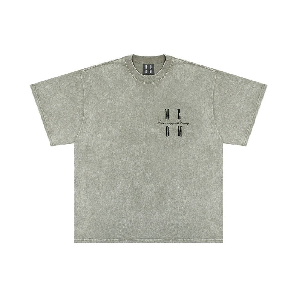 Embroidered Washed Logo Tee