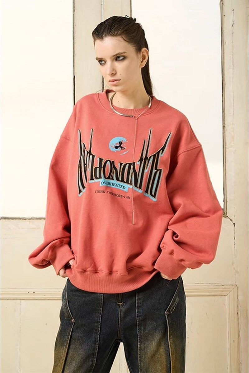 Embroidered Logo Oversized Sweater