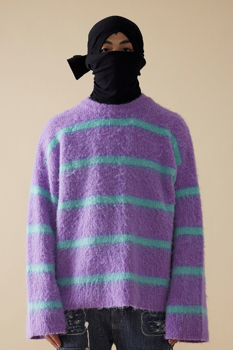 Striped Fur Sweater