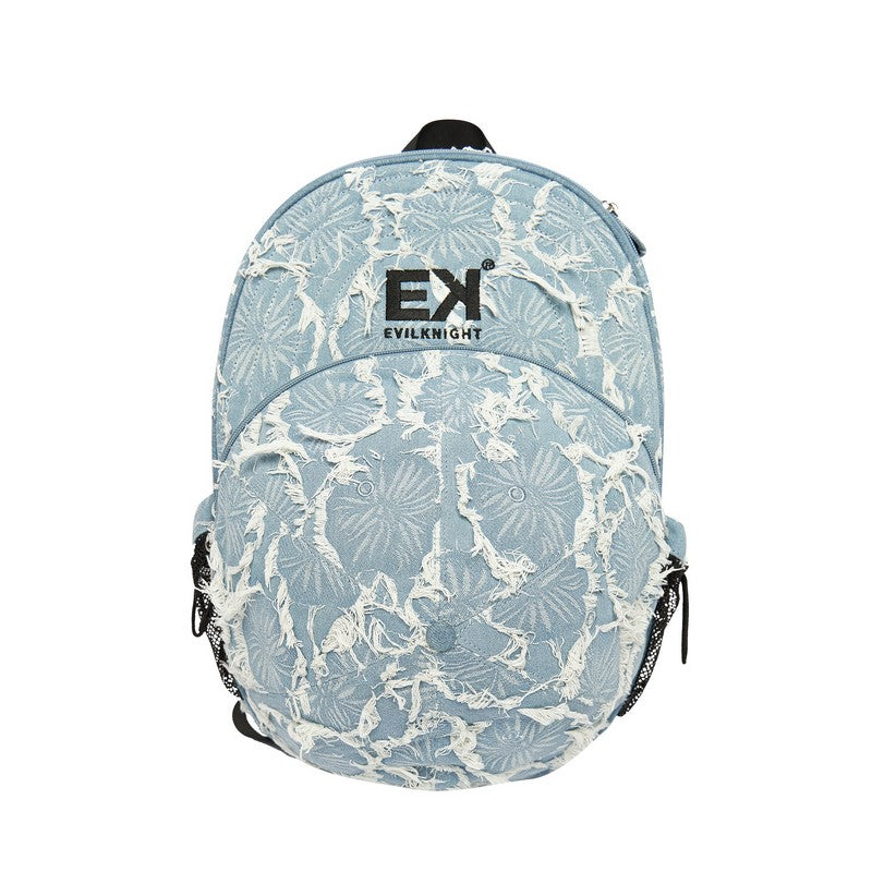 Distressed Baseball Cap Shape Backpack
