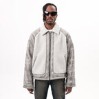 Velvet Stitched Sherpa Jacket