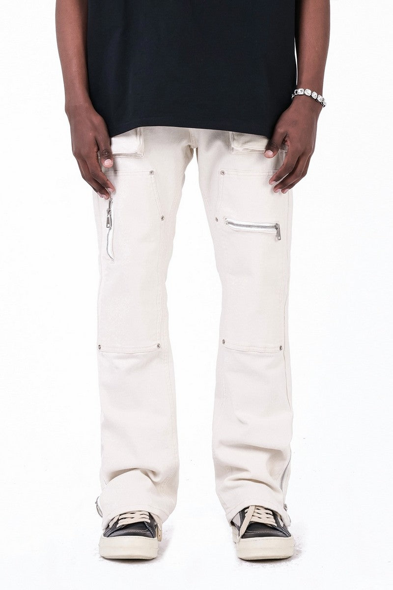 Double Knee Multi Pocket Zipper Trousers