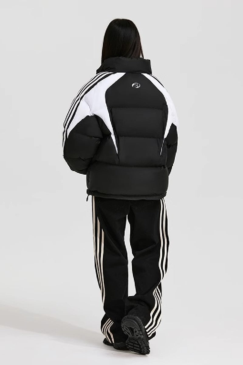 Logo Contrast Puffer Jacket