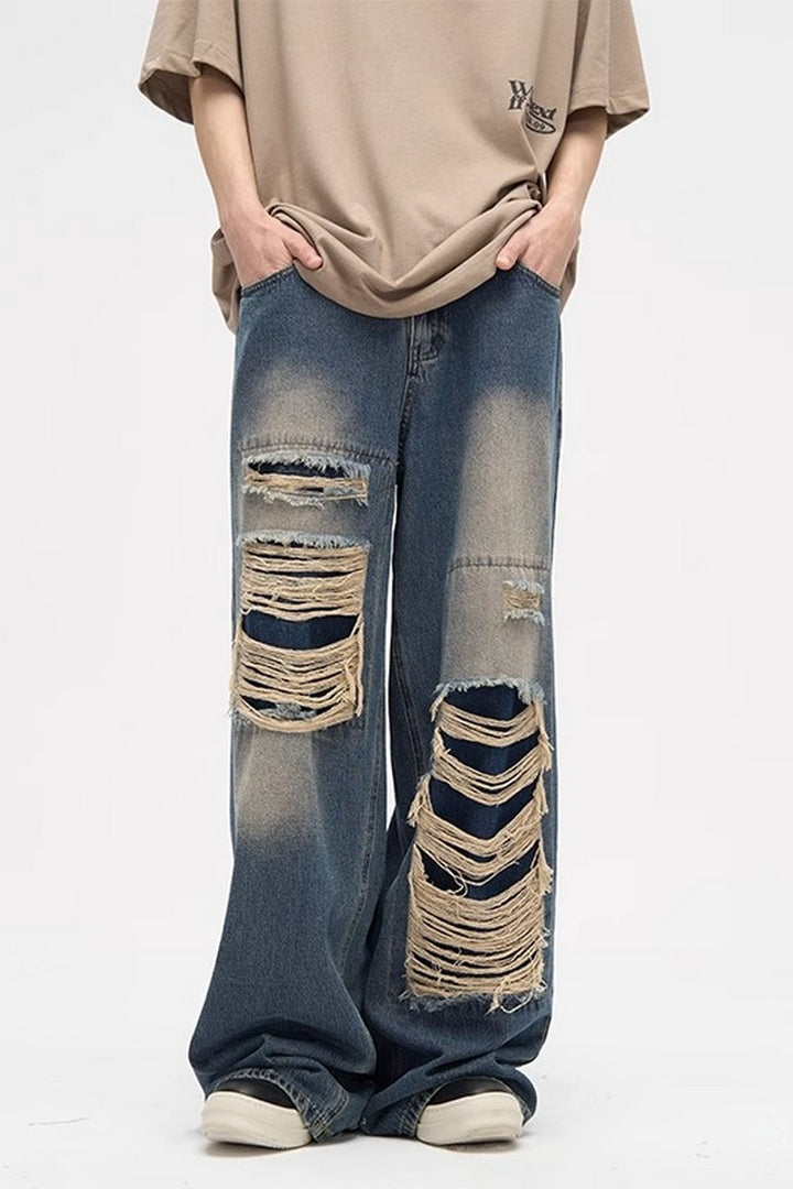 Distressed Oversized Jeans