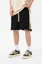 Striped Zipper Shorts