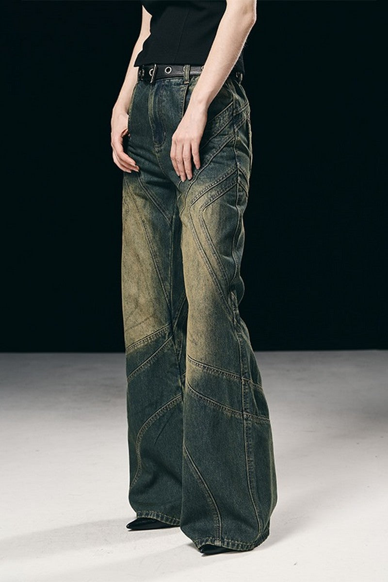 Stitched Washed Jeans