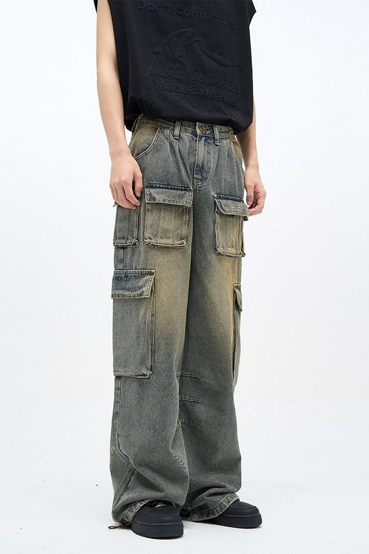 Loose Multi Pocket Jeans