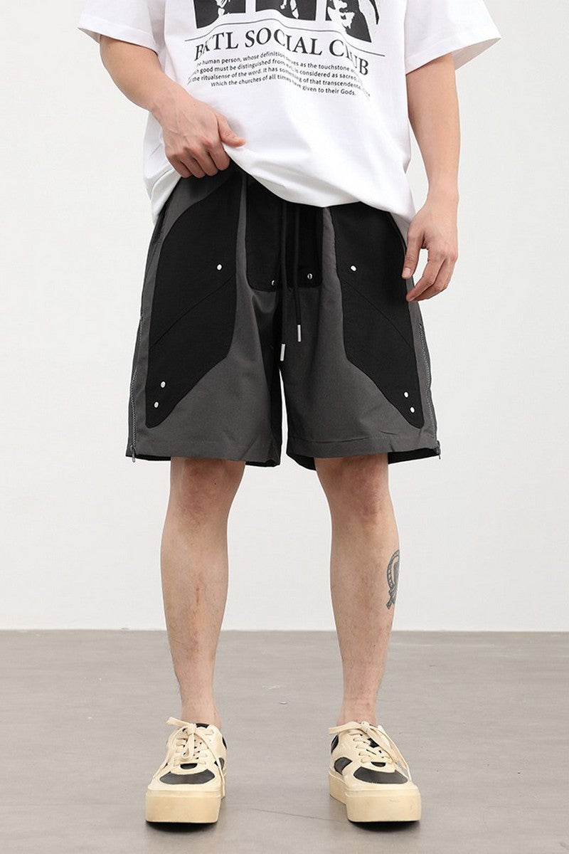 Patches Zipper Shorts