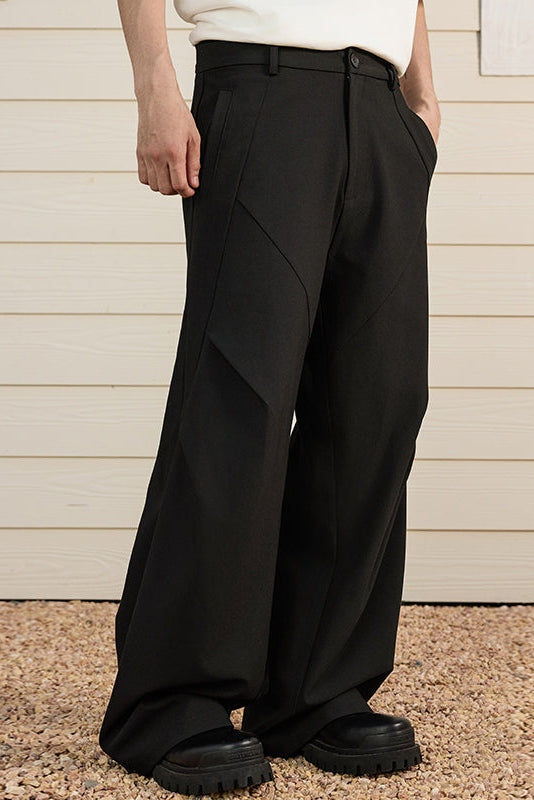 Cleanfit Pleated Wide-Leg Trousers