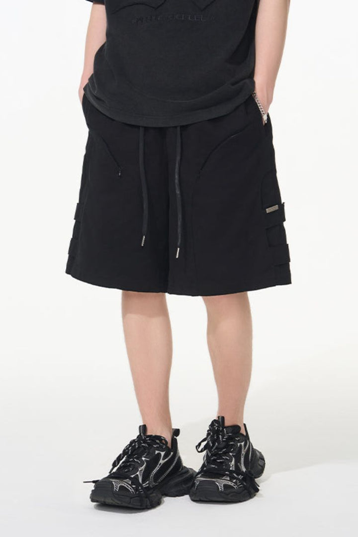 Functional Cargo Drawstring Shorts