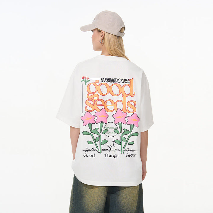 Puff Print Flowers Tee