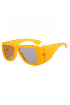 Oversized Chunky Side Shield Irregular Sunglasses